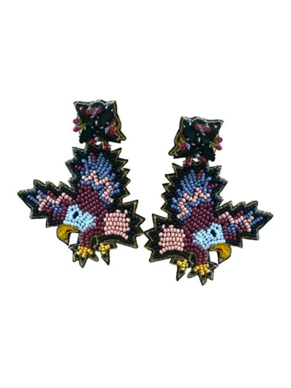 Beaded Eagle Earring, Philadelphia Eagles Football Game Day Earring, Lily Posh